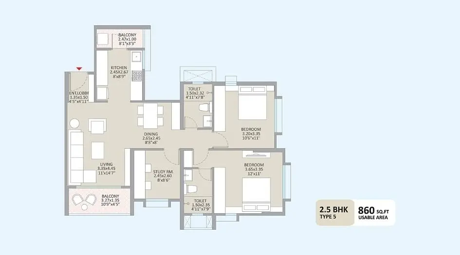 2.5 BHK