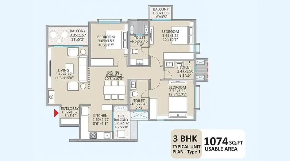 3 BHK