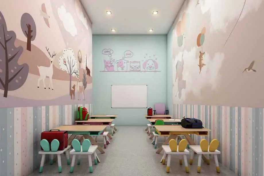 Ravima-Newton-Homes-Mundhwa-Amenities-preschool-classroom