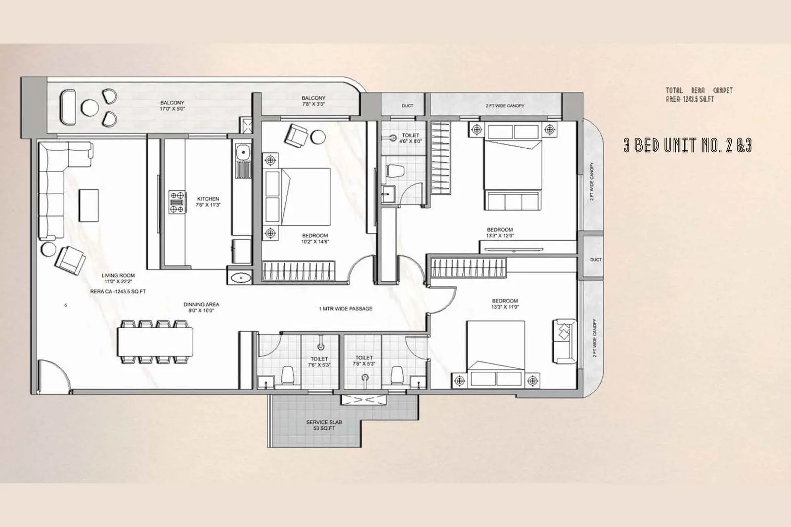 3 BHK Premium