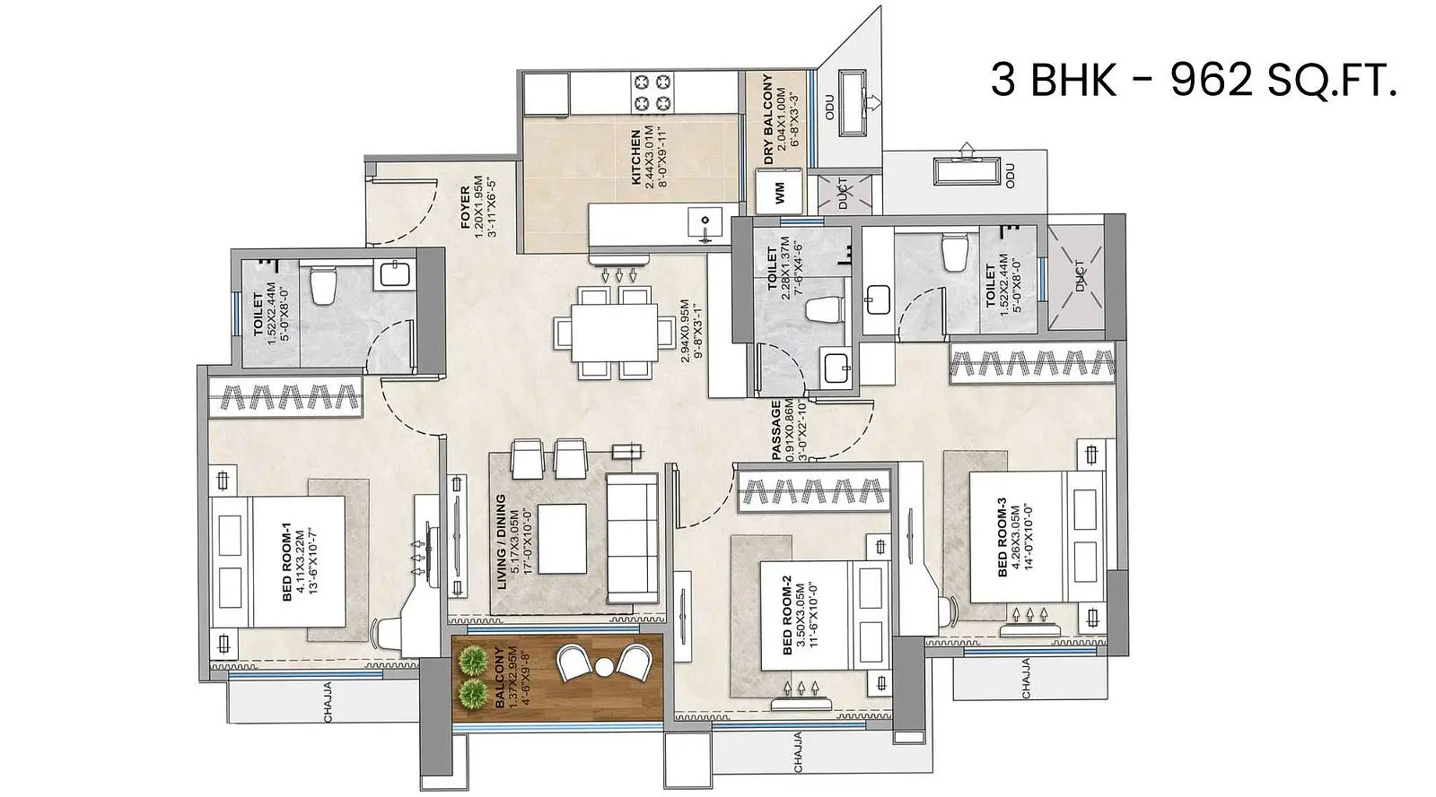 3 BHK