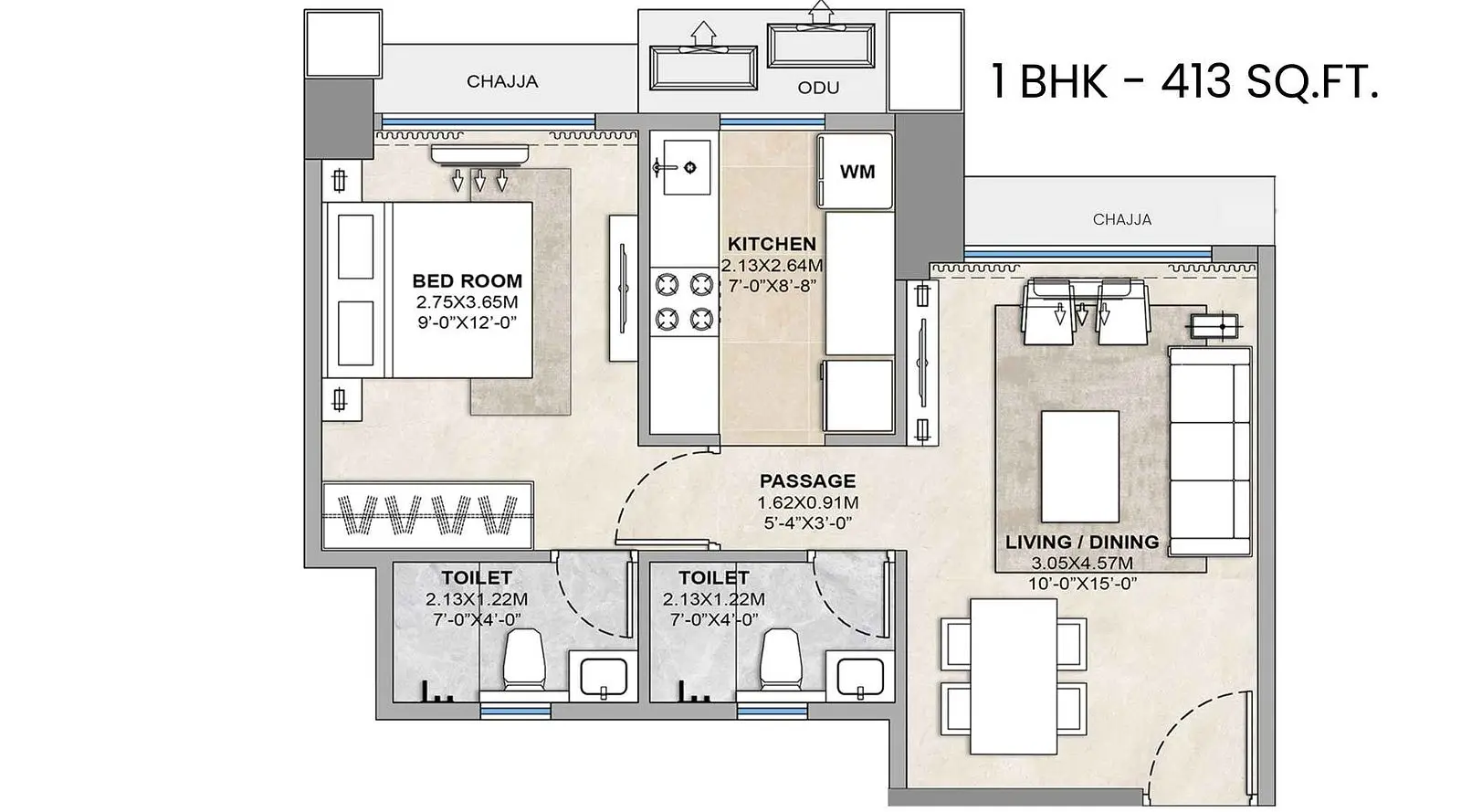 1 BHK
