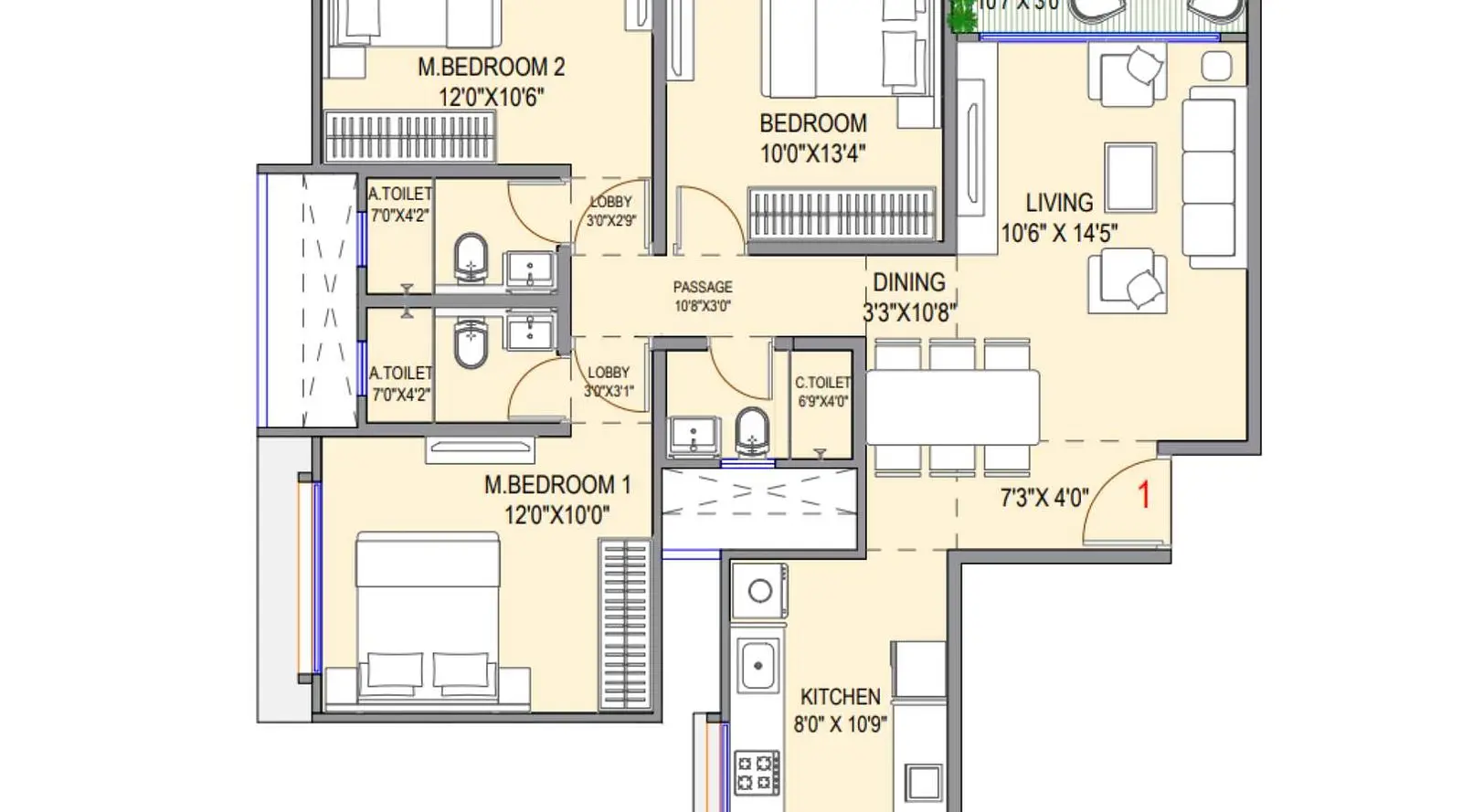 3 BHK