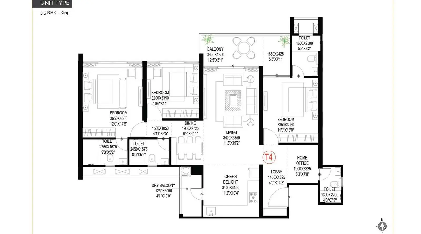 3.5 BHK