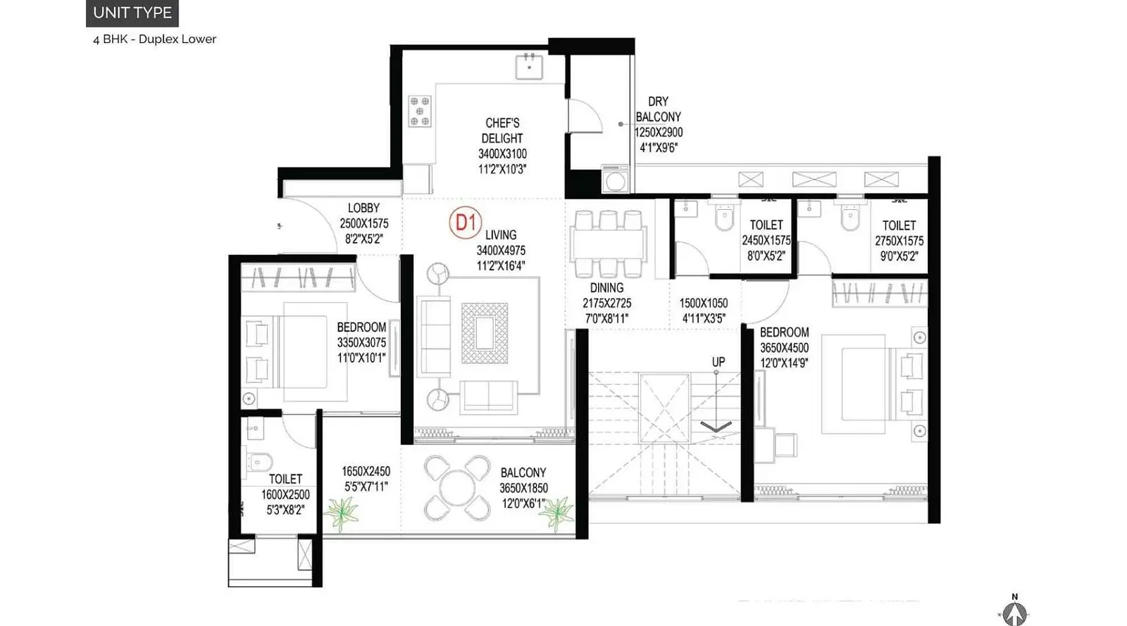 4 BHK Dupex