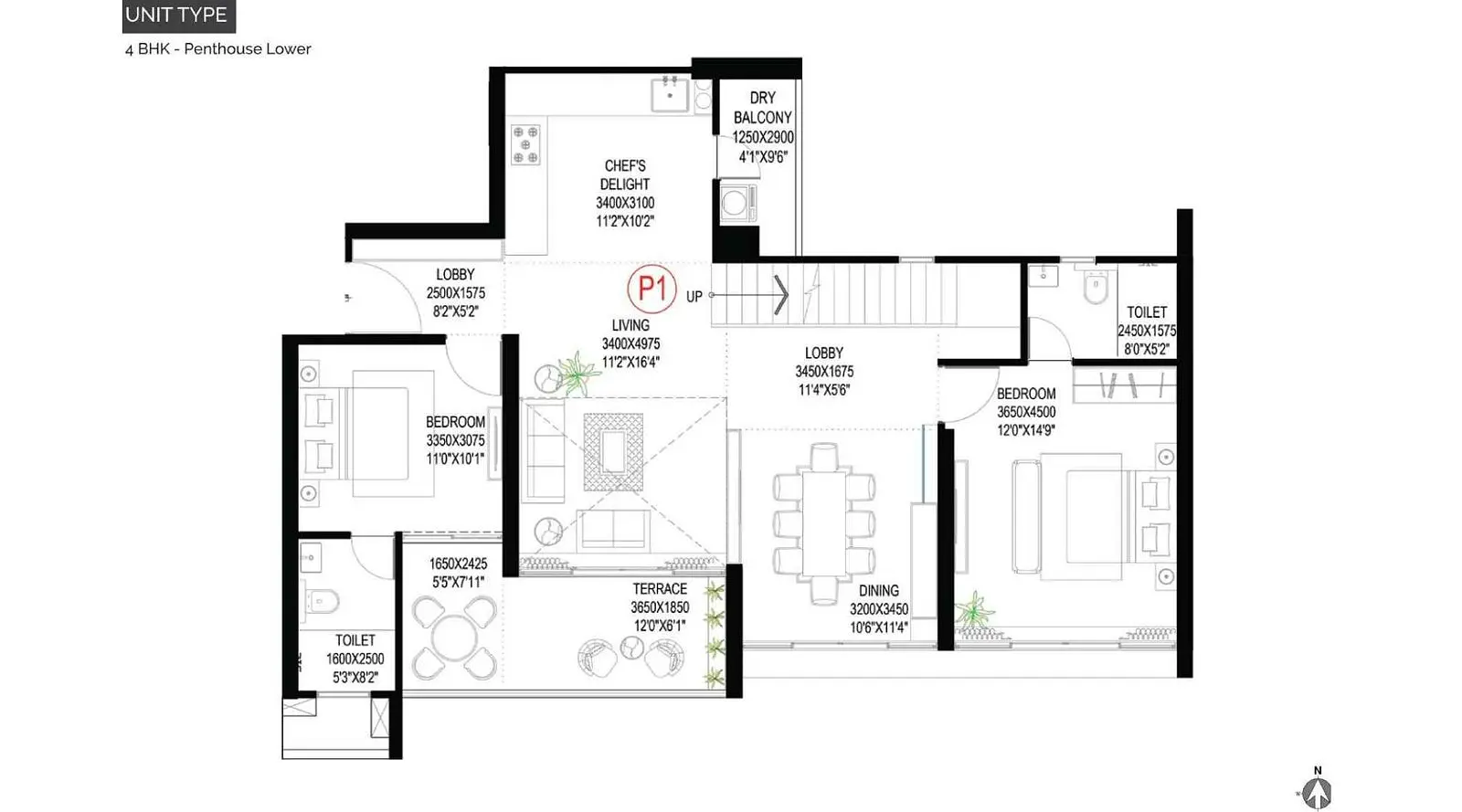 4 BHK Penthouse