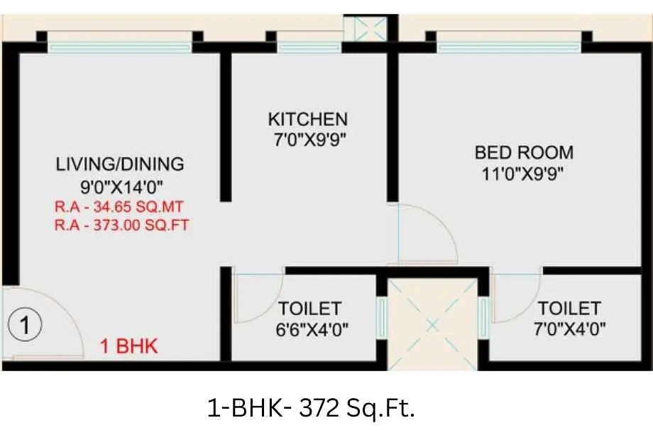 Apex-Green-Wood-Floor-Plan-1-BHK-372-sqft