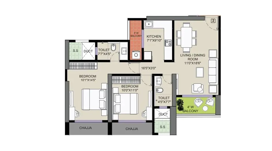 2 BHK