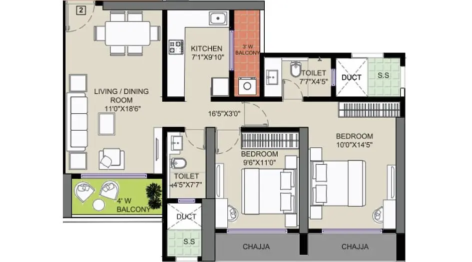 2 BHK