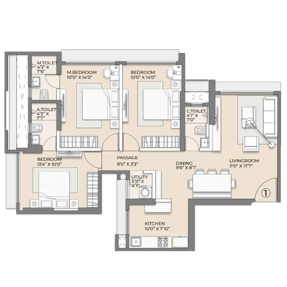 3 BHK