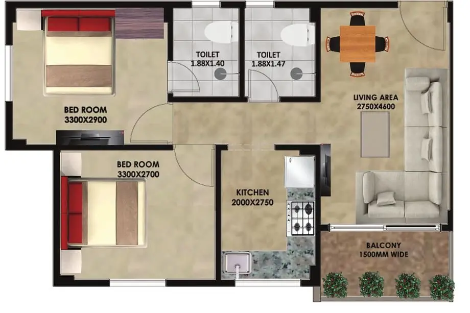 2 BHK