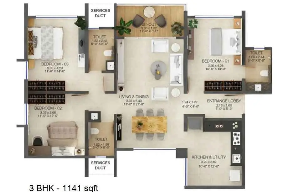 3 BHK