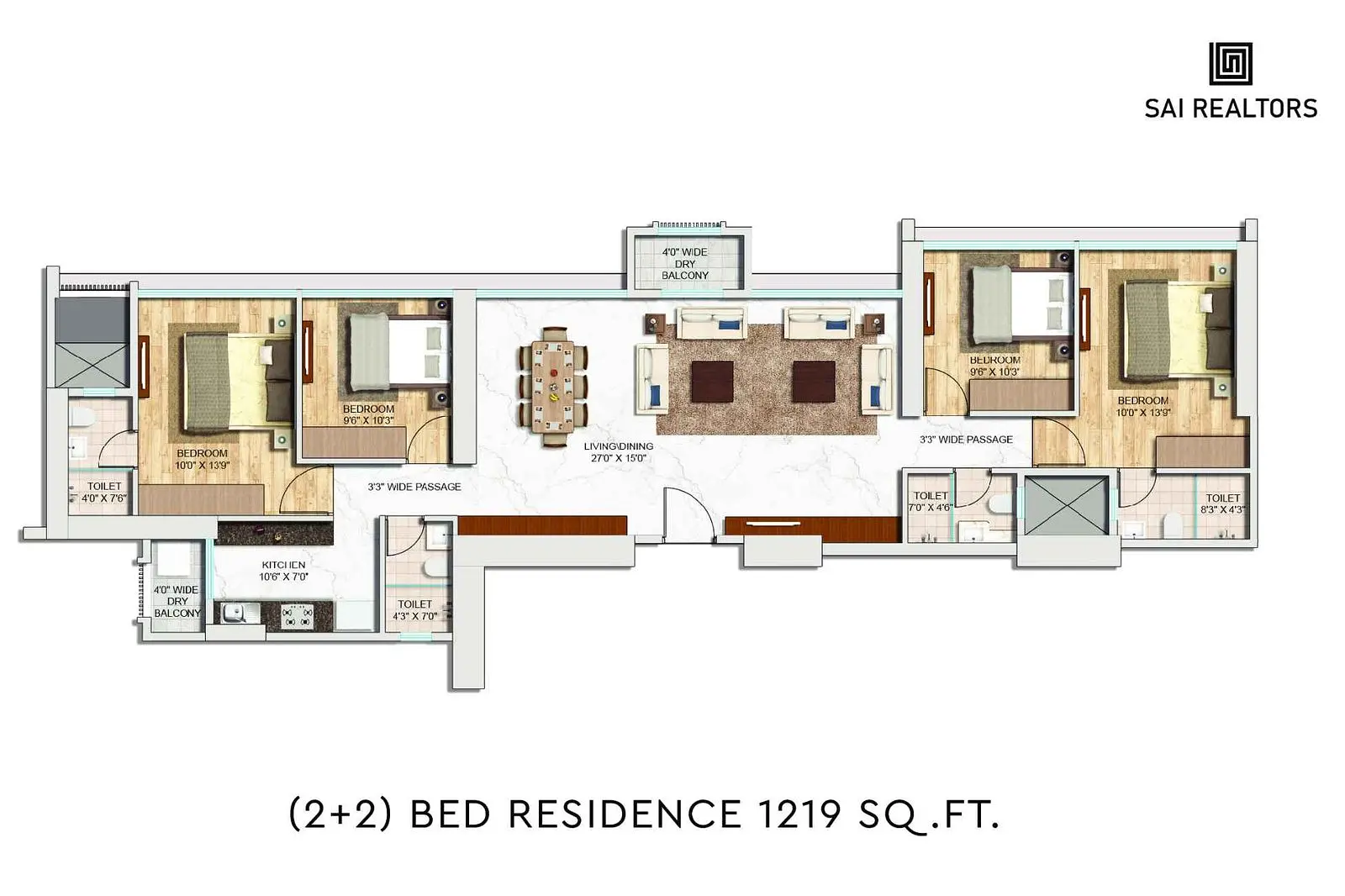 2+2 BHK