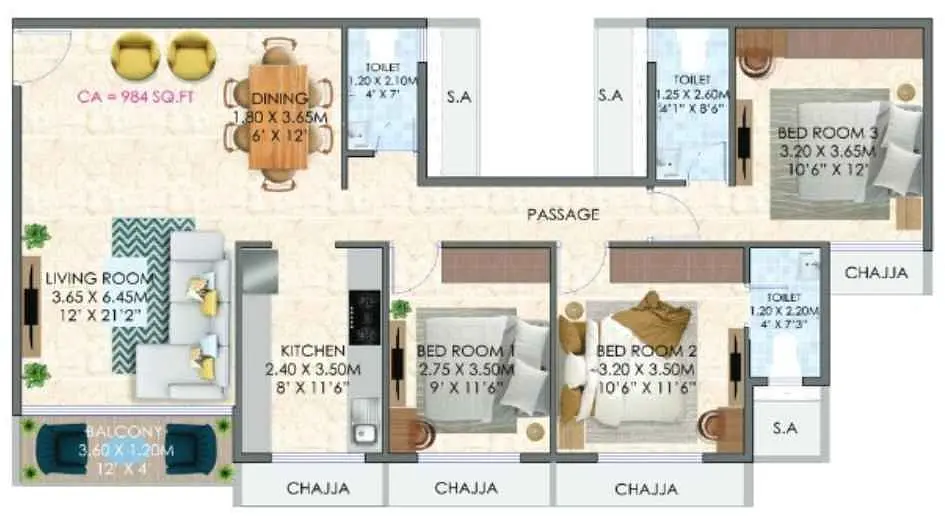 3 BHK