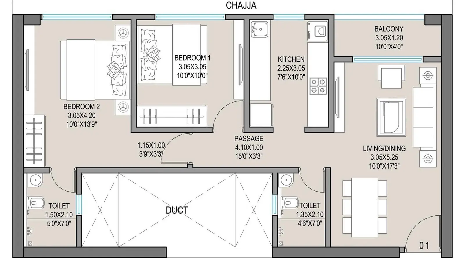 2 BHK