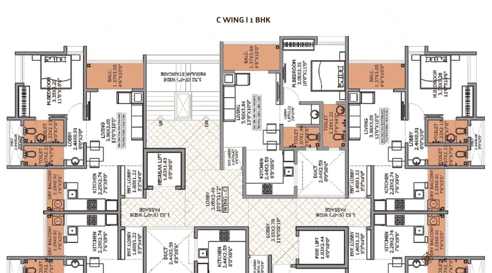 Sneha Kohinoor Floor Plan Wing C
