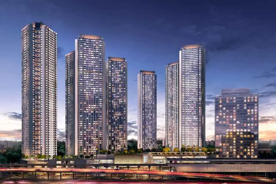 Oberoi-Sky-City-Elevation-Night