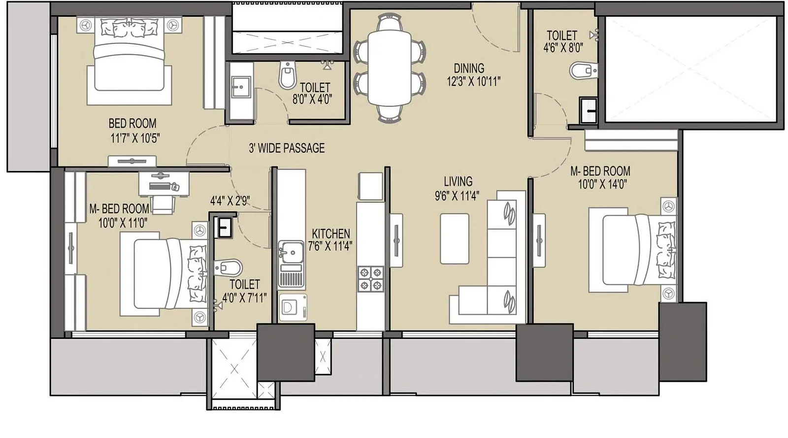 3 BHK