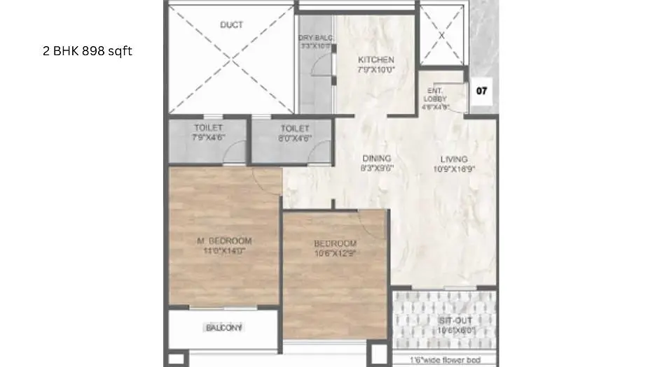 2 BHK EFG